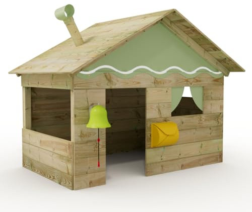 Wickey Maison de Jeu Hostel - Maison de Jardin pour Enfants, en Bois Massif imprégné sous Pression - Vert Pastel