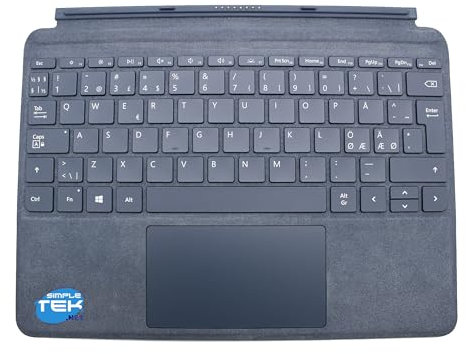 SIMPLETEK - Keyboard compatible with Surface Go 1/2/3, QWERTY layout Nordic NO DK SWE (Refurbished)