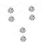 GALPADA 6pezzi Collana Con Ciondolo Zircone Trasparente Di Accessori Per Ragazze Neckline Invisibile Filo Di Pesce Perfetta Per Compleanni e Occasioni Speciali