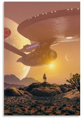KUYADSHEC Sci-Fi-Film-Poster, Star Trek, Poster und Drucke, Leinwand, Wandkunst, Poster, 30 x 45 cm, ungerahmt