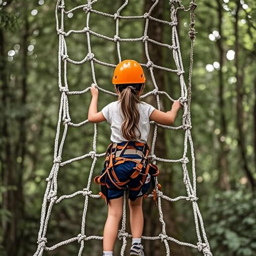 Amacthysh Outdoor Climbing Net Rope Frame Safety Protection Mesh For Indoor Gyms Outdoor Parks Playgound Treehouse For Children And Adults(Size:3.3 * 22.9ft)