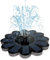 Fontaine Solaire, 1.4W Fontaine Solaire Exterieure de Jardin Avec 5 Buses et un Adaptateur, En Forme de Fleur Fontaine Exterieure de Jardin, Decoration Jardin Convient aux Bains D'oiseaux et Aux étang