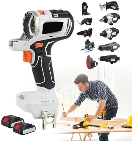 Woodworking Combo Kit - 10 in 1 Drill, Impact Driver, Wrench, Reciprocating Saw, Circular Saw, Chain Saw Tool Set with 4.0 Ah Batteries