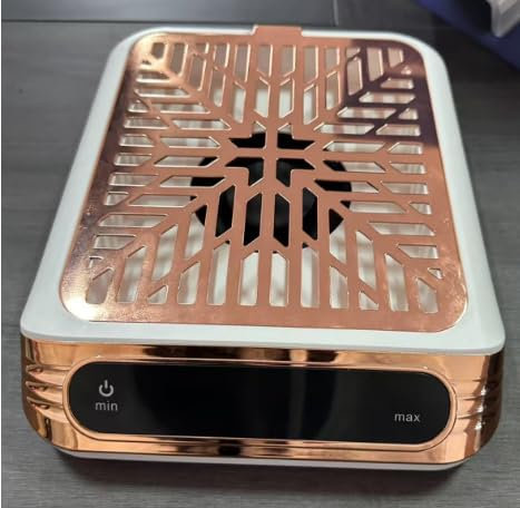 Hixava Nagelstaubsauger,Professionell Staubabsaugung für Nägel mit Filter Leistungsstark Nagelstaubsauger mit 1 Bürste Nagel Staubsauger für Nagelstudio und Zuhause (Platin)