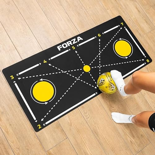FORZA Elite Fußball Control & Technik Trainingsmatten | Profi-Trainingsmatte mit Pfeilmarkierungen & Rutschfester Gummibasis | Verbessern Sie Ihre Ballkontrolle & Präzision