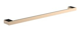 EMCO LOFT Handtuchhalter zur Wandmontage, eleganter und kompakter Badetuchhalter aus Aluminium, hochwertige Handtuchstange für Handtücher oder Kleidung Bronze gebürstet 80 cm