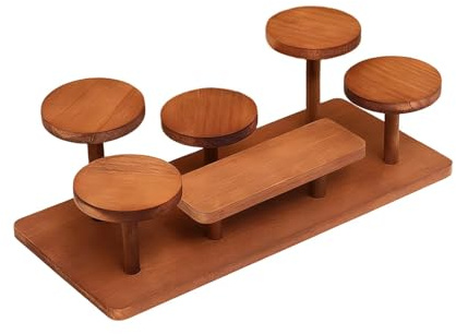 RNXRZANK Wooden Tiered Riser Display Stand Men Women Awards Crafts Wood Display Shelf