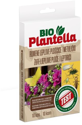 Unichem Bio PLANTELLA 30 Gelbsticker Schmetterlinge Leimringe zum Schutz der Balkonpflanzen & Zimmerpflanzen Gelbtafeln Klebrige Insektenfallen gegen Schädlinge wie Trauermücken