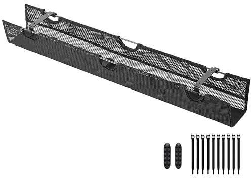 Organizador Cables Escritorio | Bandeja Cables Escritorio | Recoge Cables | Soporte completamente oculto debajo del escritorio, fabricado con malla textil, 70cm de largo, instala con solo 4 tornillos