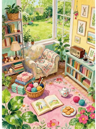 TangComplete Puzzle 500 Teile, 500 Teile Puzzle für Erwachsene ab 14 Jahren, hochwertiges Klassisches Puzzle als Geschenk für Entspannung und Dekoration, Puzzle mit Gartenzimmer-Motiv