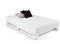 PALETTI Palettenbett Massivholzbett Holzbett Bett aus Paletten mit 11 Leisten, Palettenmöbel Made in Germany, 120 x 200 cm, Fichte weiss