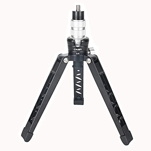 Cayer Mini treppiede da tavolo, treppiede 3 piedi SV5 Supporto per treppiede in alluminio per monopiedi con vite di montaggio da 3/8 -16