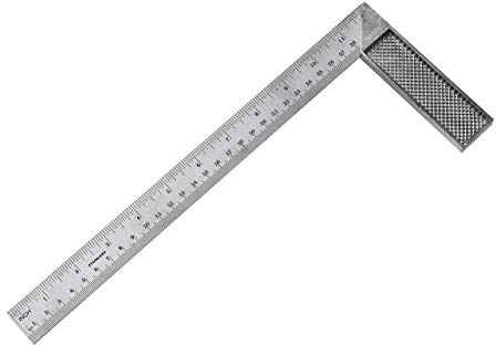 DEMA Anschlagwinkel Alu AWA 300 Winkelmesser Zimmermannswinkel Schreinerwinkel 30 cm Rostfreier Stahl Aluminium