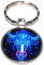 Porte Clé Taureau Bleu Métal Signe Astrologique Zodiaque clef astro horoscope voiture porteclef symbole astrologie maison cadeau anniversaire homme femme garçon fille fête mères mamans pères papas