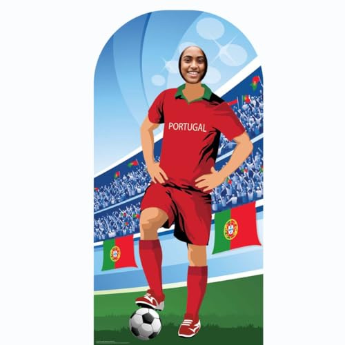 Portugal (World Cup Football Stand-in) Adult Size 6ft /190cm Tall with Free Mini Destop Cut Out