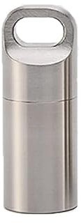 Pillendose, tragbare Pillendosen, wasserdichter Pillendosenhalter für den täglichen Gebrauch, tragbarer Medikamentenspender für Outdoor-Camping und Reisen (Silver, 3.9*1.15cm)