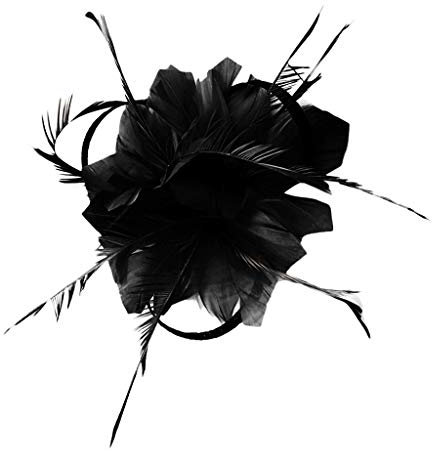 Jaysis Rose Fleur Pince à Cheveux Épingle à Cheveux Femmes Bandeau Plume Fleur Barrette Dames Pin Up Headband Plume Broche Pour Mariage De Mariée d'Été Plage Accessoire De Cheveux