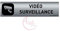 AUA SIGNALETIQUE - Plaque Aluminium brossé imprimé AluSign DARK - 200x50 mm - Double Face adhésif au dos (Vidéo surveillance)