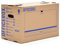 KK Verpackungen® Ordnerkarton Officebox | 200 Stück, Stabile Archivbox mit Sichtfenster für bis zu 6 Ordner | Stapelbare Archivkartons mit Ankreuz- & Beschriftungsfeldern in Braun