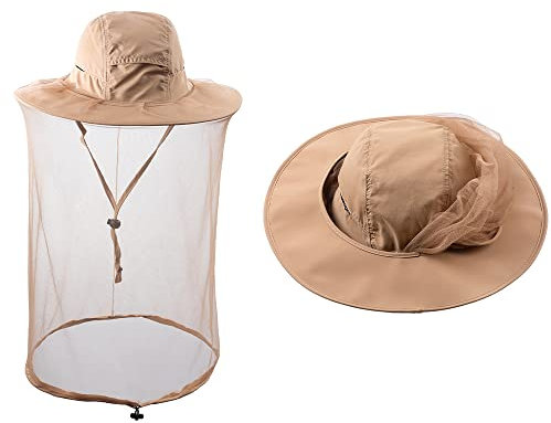 ZffXH Beekeeper Veil/bee Beekeeping Mosquito Net Hats with Netting/Sarifi Hiking Sun Protection Cap