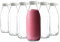 Argon Tableware Tallo Glass Bottles - Large Fridge Storage Serving Carafe Decanter for Water, Juice - 1 Litre - Pack of 6