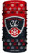 Ski Winter Bandana, nahtloses Multifunktionstuch 25 x 50 cm aus weicher Mikrofaser/atmungsaktiv Schlauchschal Halstuch Schal Tuch/Wintersport Skifahren Skitour Snowboard Sport Schnee (Grau-Rot)