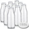 Geniess-Bar! 9 Milchflaschen 500ml mit 18 Deckel BPA frei Saftflaschen Glasflaschen 0,5L auch mit 2/4/6/12/20 Flaschen Weithalsflaschen leer zum Befüllen Schraubdeckel