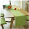 EHOMERY Tischdekoration Esstisch Blumen, Dekoration Konfirmation Grün Tischläufer Einfache Volltonfarbe Tischläufer Polyester 30x200CM