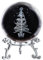 ZEERSHEE Presse-papier en verre gravé au laser 3D avec support - Décoration de Noël - 5,8 cm