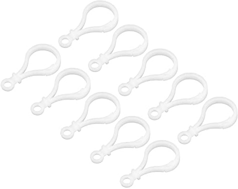 sourcing map Plastic Lobster Clasps, 48mm Colorful Claw Snap Clip Hooks for Lanyard, Keychains, DIY Crafting, White, 48Pcs