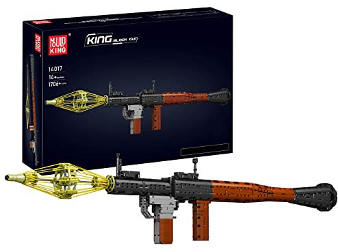 Mould King 14017 Technik Rocket-propelled Grenade Pistole Modell,1706+ Klemmbausteine Technik Schießwaffe Modell mit Schussfunktion Bausatz, Panzerfaust Bausteine Waffen-Gewehr Bauset
