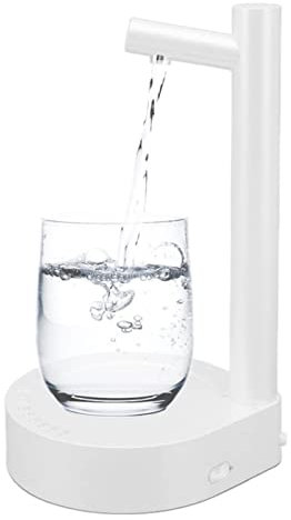 Dispensador de Agua, Bomba de Botella de Agua Eléctrica de Escritorio, Dispensador Automático de Agua Potable con Carga USB Portátil, Universal para Botella de 5 Galones Bomba (Blanco)