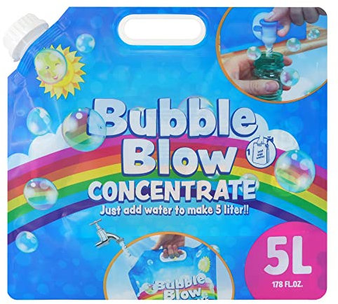 The Magic Toy Shop Bubble Liquid Concentrate Solution 200ml - Add Water to Make 5L - Suitable Refill Mixture for Bubble Guns, Wands, Machines - Ideal Outdoor Summer Gift for Kids Age 3 and Above