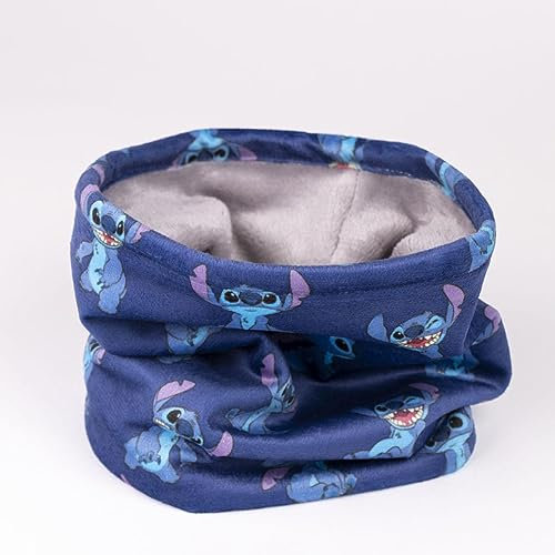 Disney Jungen Stitchkragen Mode Schal, blau, Estándar