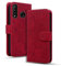 Rosbtib Custodia Mobile per Samsung Galaxy A12 Premium in Pelle PU con Chiusura Magnetica Stand Funzione Flip Cover Mandala Embossing Samsung Galaxy A12 - Rosso