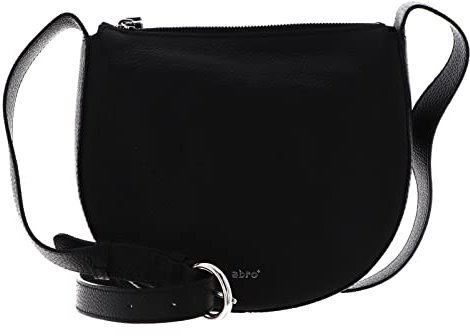 ABRO Damen Umhängetasche LULU Stofftasche, Black/Nickel