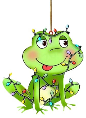 Weihnachtsanhänger, niedliches Cartoon-Tiermuster, Weihnachtsbaum-Hängeornamente, Acrylmaterial, Festliche Dekoration für Zuhause und Auto Camping Zubehör Wohnwagen (C, One Size)