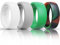 King Will Domed Silicone Rings for Men - Comfortable and Breathable Mens Wedding Bands in Gray White Camouflage Green - 8.5mm Wide Rubber Wedding Bands for Men - Perfect for Active Lifestyles 7