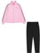 Champion Legacy Script Shop Easy Tape W (117524) -Soft Compact Powerblend Fleece High-Neck Tuta Sportiva, Rosa/Nero (UVE/NBK), S Donna