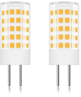 TZHILAN GY6.35 Led 12V Ersatz GY6.35 Halogen 40W Warmweiß Bipin Sockel 4W Klein Birne G6.35 led Nicht Dimmbar, 2 Stück [MEHRWEG]