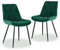JYMTOM Samt Esszimmerstuhl 2er-Set Retro Design Wohnzimmerstuhl mit dicken gepolsterten Rückenlehnen, für Esszimmer Wohnzimmer Küche und Schlafzimmer (2, Grün)