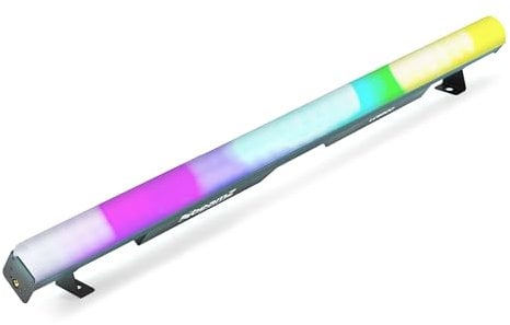 BeamZ LCB300 LED Bar DMX Lightbar RGBW Discolicht Partylicht mit 36 kraftvollen 4-in-1 RGBW LED’s je 3 Watt, Kettenfunktion (Max.6), Master/Slave, IP20, Powercon, 100 x 5,5 x 12cm, Auto Modi