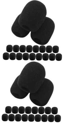 Toyvian 40stücke Mikrofon Schaumstoffabdeckungen Professionelle Windschutz Für Headset-mikrofone Für Aufnahmen Bühne Und Büro Schützende Mikrofonabdeckung Aus Hochwertigem Sicherem