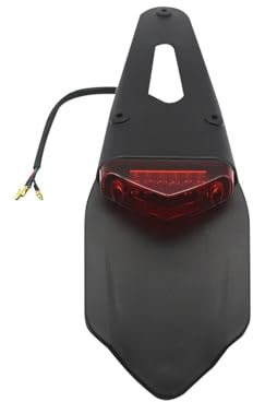 License Plate Holder Motorcycle Universal 12V LED Taillight Brake Lamp With Rear Fender License Plate Bracket Holder For Enduro For Off-Road Bike Motorbike Tail Tidy(Red)