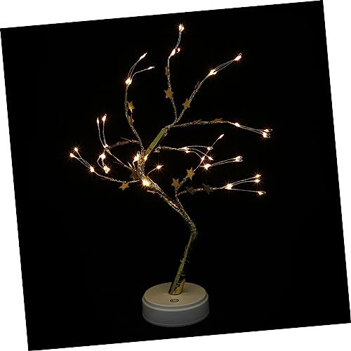 Artibetter Christmas Tree Lights Bedroom Night Lamp Fairy Light Tree Artificial Bonsai Tree Light Easter Tree Decorations Tree Night Light Christmas Decorations Tree Ornament Light Golden