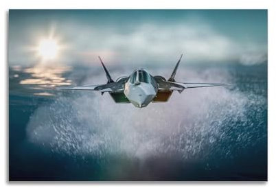 GLMHOK Poster F-22 Raptor-Kampfflugzeug-Kampfflugzeug, dekoratives Gemälde, Leinwand, Poster, 50 x 75 cm