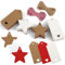 Geschenkanhänger Weihnachten, 200 Stück Geschenkanhänger Stern, Weihnachtsanhänger Papier mit 20M Jute Schnur, Etiketten Zum Beschriften, Kraftpapier Anhänger für Geschenke (Rot, Weiß, Braun)