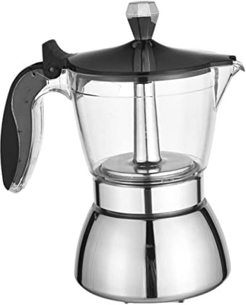 OFFSCH Edelstahl 4 Tasse 200ml Hand Brühen Kaffeekanne Decaf Einfach Zu Bedienen Und Reinigen