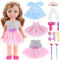 GAGAKU Puppe mit Haaren, 30cm Baby Puppe für Kinder ab 2 3 4 5 6+ Jahre, Baby Puppen mit Langen Haaren zum Kämmen, Spielzeug Puppe mit Puppen Zubehör