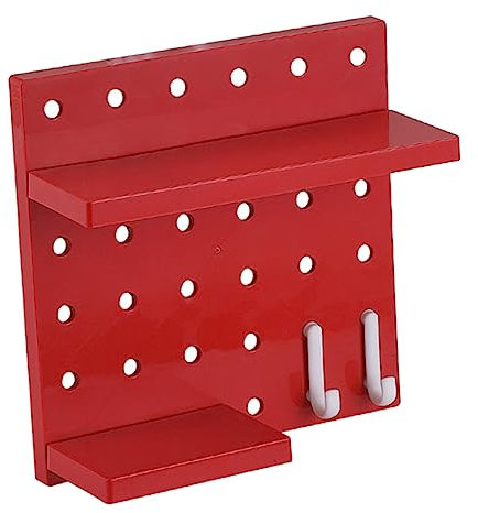 GLEAVI 1 Satz Gestell Gewürzhalter Zubehör Für Stecktafeln Schublade Haken Für Stecktafeln in Der Garage Heringe Werkzeug Küchenschrank-organizer Bretter Griff Montieren Plastik Rot